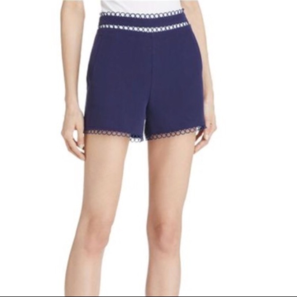 Aqua Circle crochet BLACK shorts xs